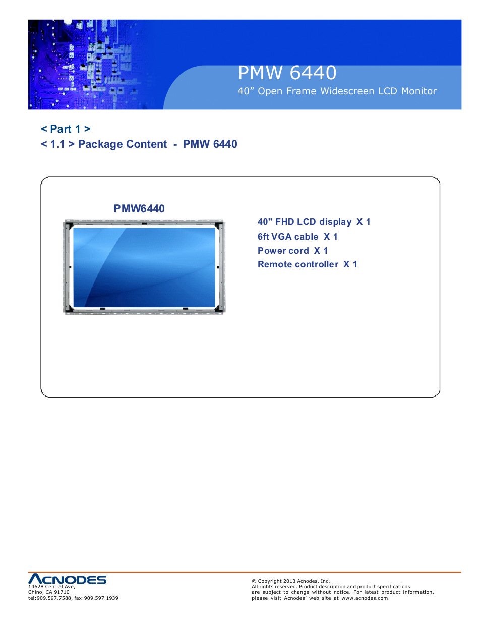 Pmw 6440 | Acnodes PMW 6440 User Manual | Page 5 / 18