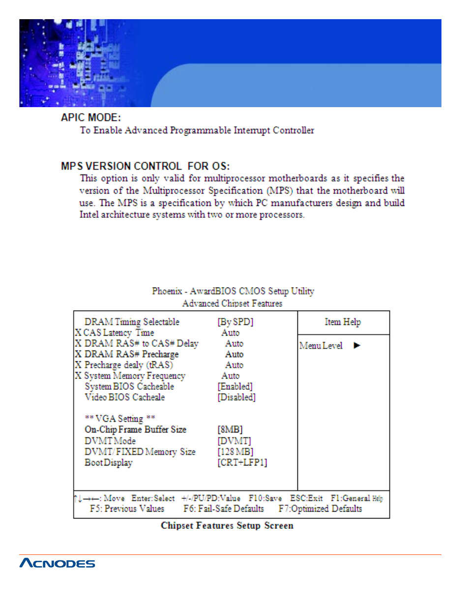 Fpc7917, 5. advanced chipset features | Acnodes FPC 7917 User Manual | Page 74 / 104