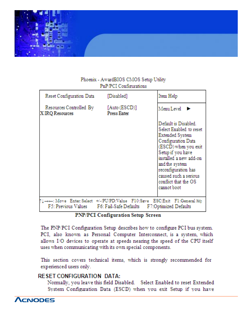 Fpc7917, 8. pnp/pci configuration | Acnodes FPC 7917 User Manual | Page 85 / 104
