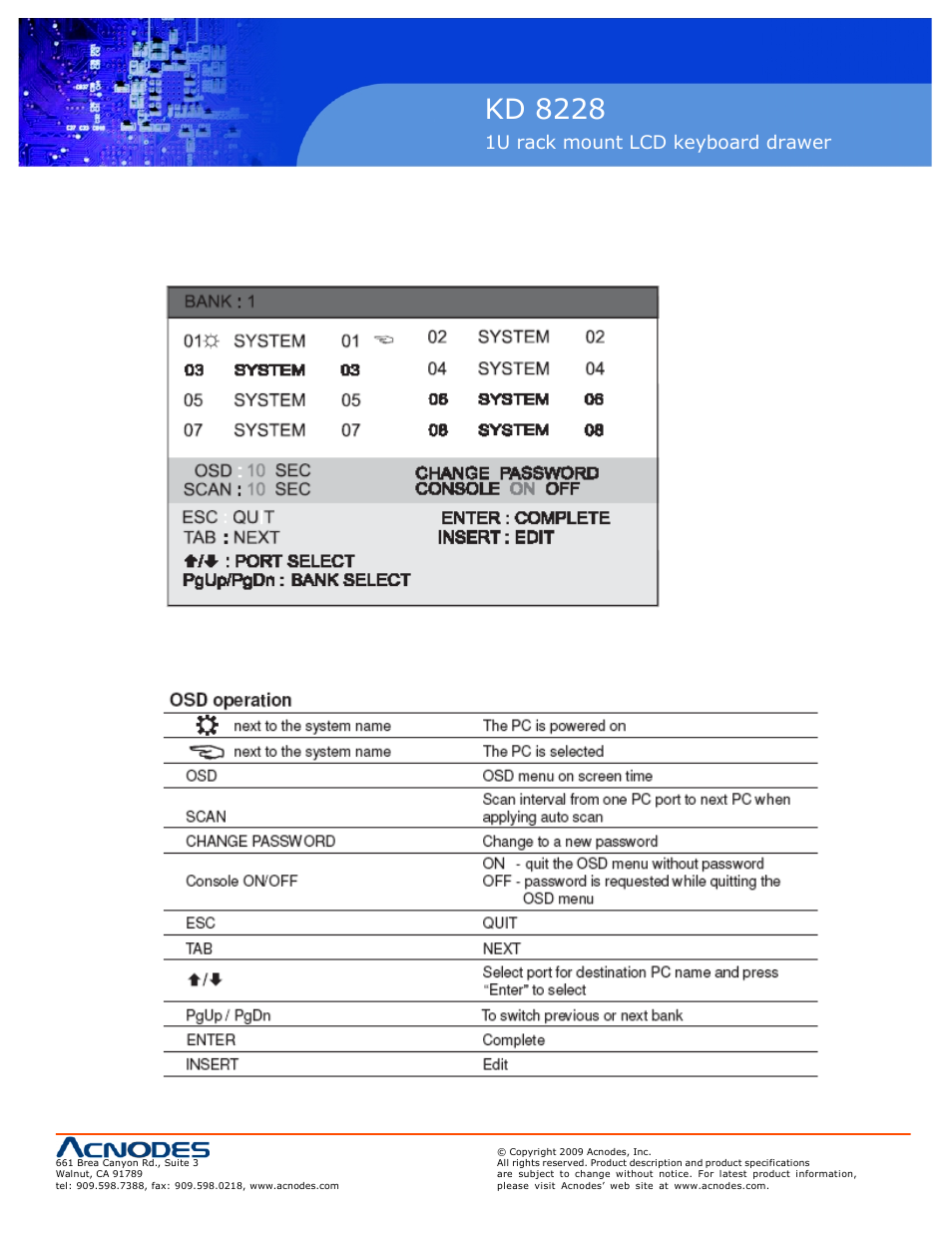 Kd 8228 | Acnodes KD 8228 User Manual | Page 19 / 22