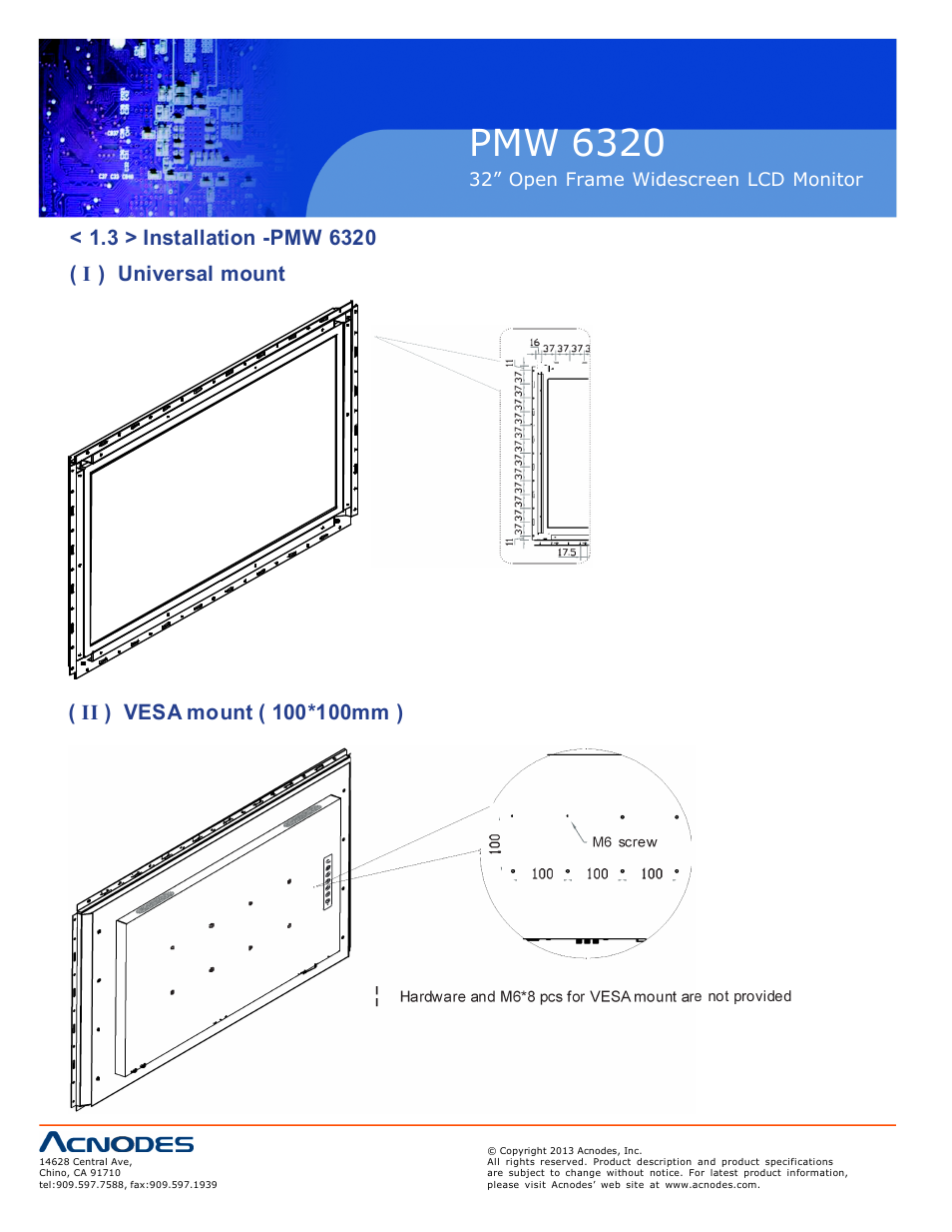 Pmw 6320 | Acnodes PMW 6320 User Manual | Page 8 / 20