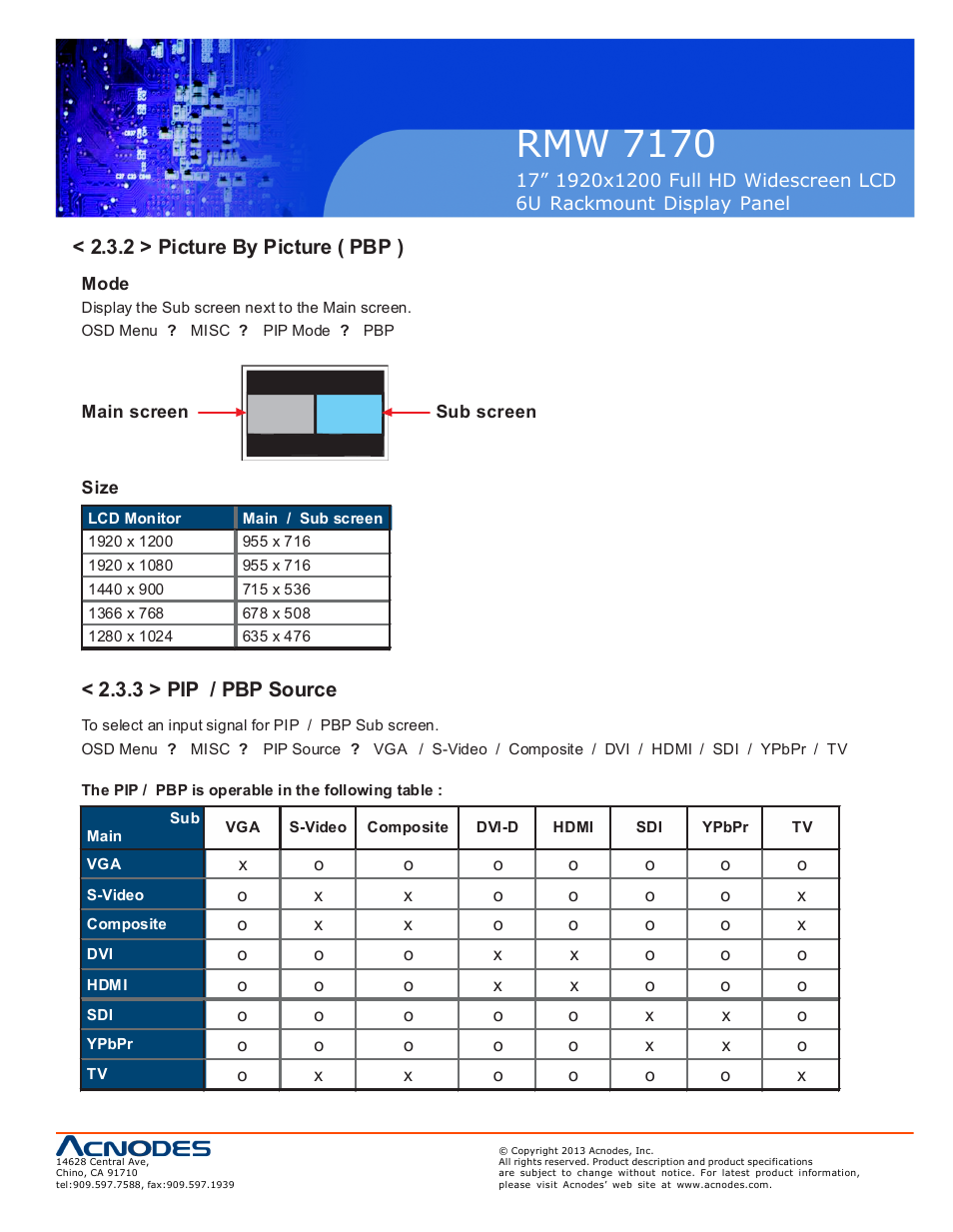 Rmw 71 70 | Acnodes RMW 7170 User Manual | Page 13 / 19