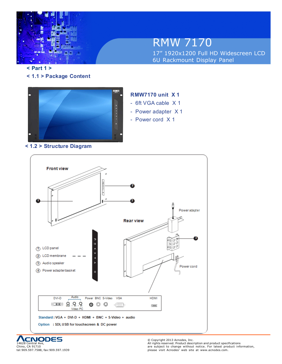 Rmw 71 70 | Acnodes RMW 7170 User Manual | Page 5 / 19