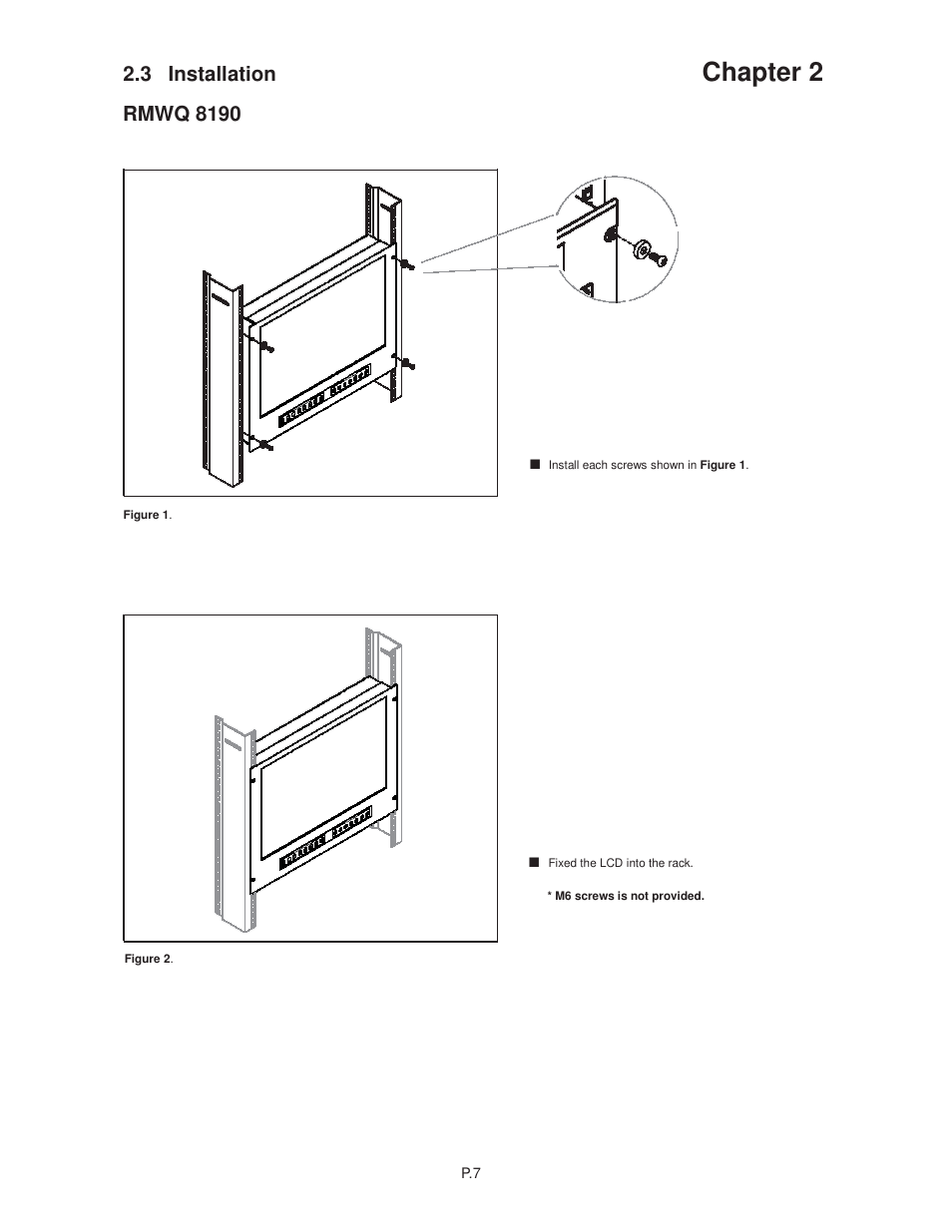 Chapter 2, 3 installation, Rmwq 8190 | Acnodes RMQ 8170 User Manual | Page 11 / 46