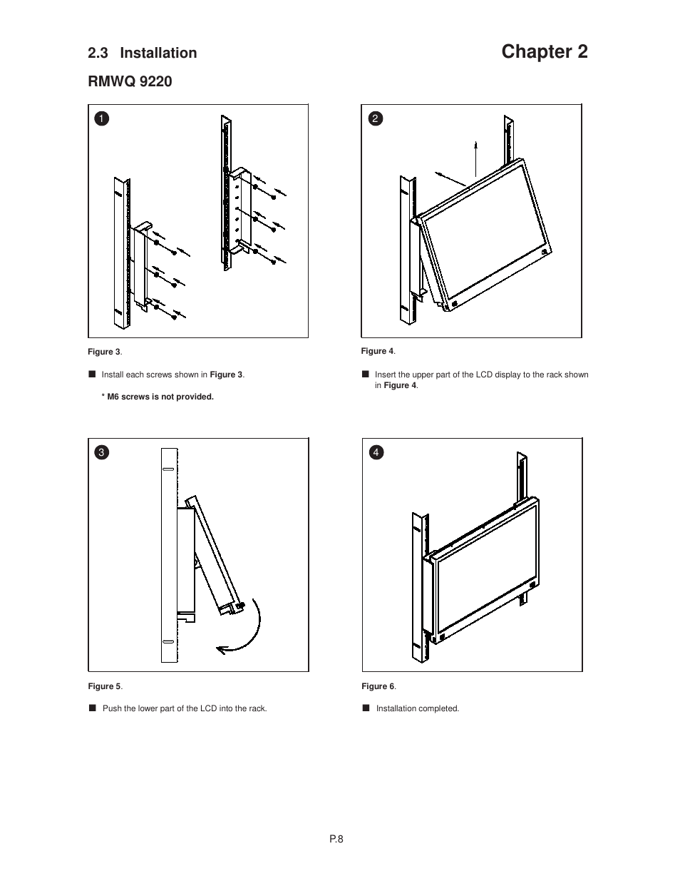 Chapter 2, 3 installation, Rmwq 9220 | Acnodes RMQ 8170 User Manual | Page 12 / 46