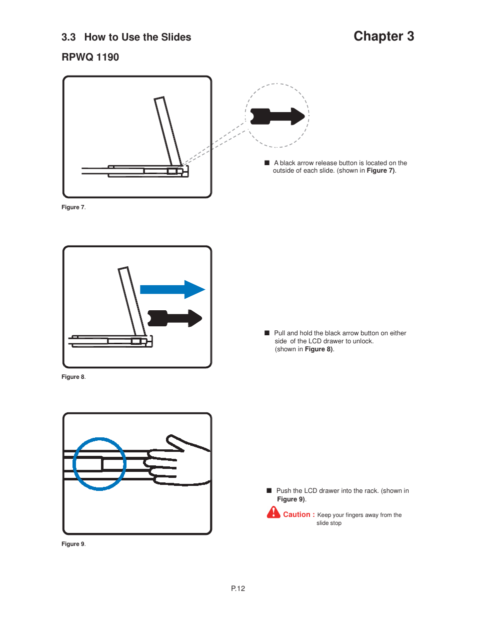 Chapter 3, 3 how to use the slides, Rpwq 1190 | Acnodes RMQ 8170 User Manual | Page 16 / 46