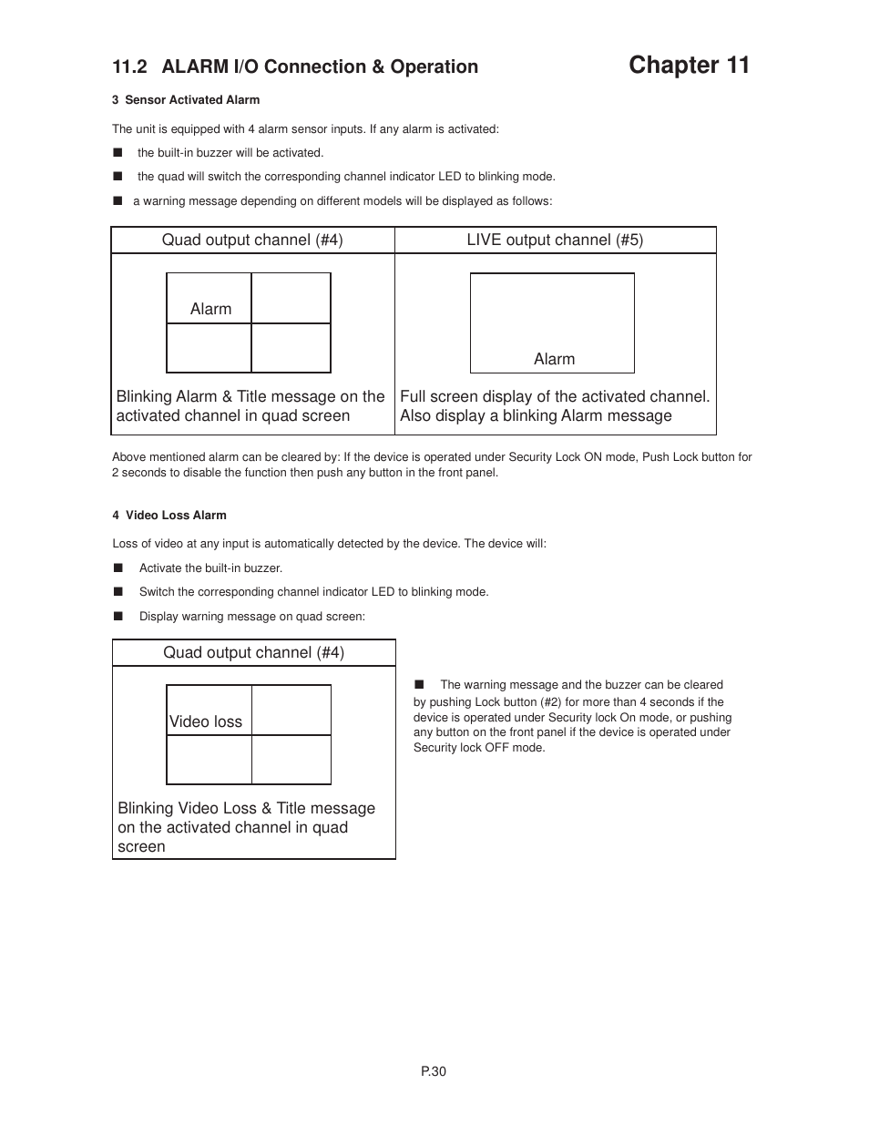 Chapter 11, 2 alarm i/o connection & operation | Acnodes RMQ 8170 User Manual | Page 34 / 46