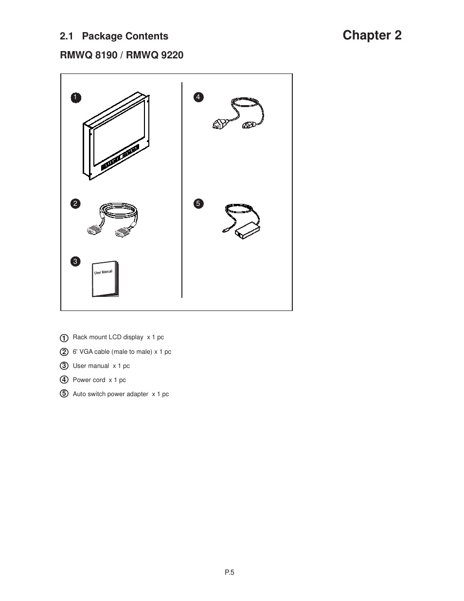 Chapter 2, 1 package contents | Acnodes RMQ 8170 User Manual | Page 9 / 46