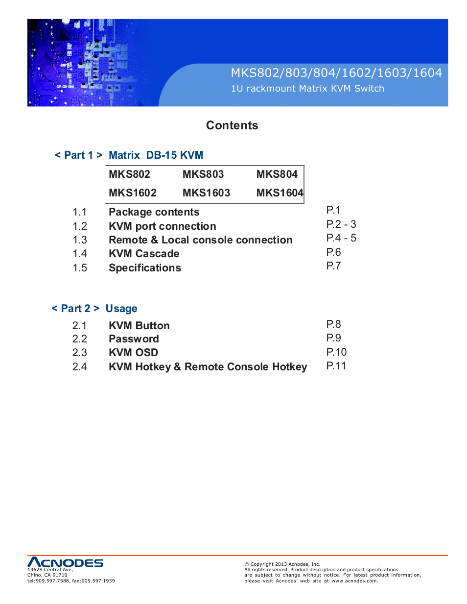 Acnodes MKS 804 User Manual | Page 3 / 15