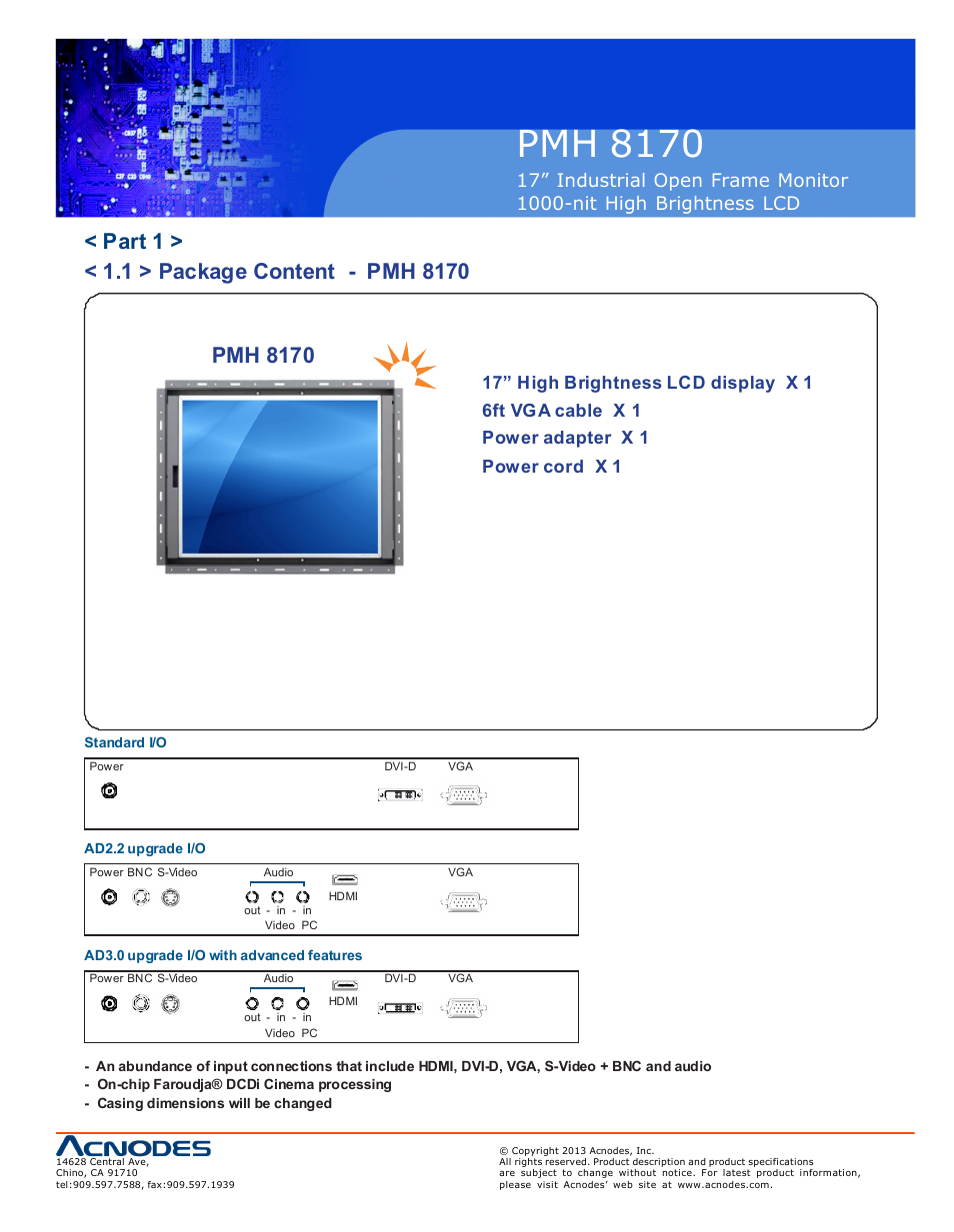 Pmh 81 70 | Acnodes PMH 8170 User Manual | Page 5 / 23