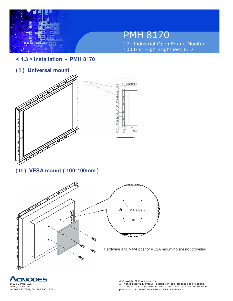 Pmh 81 70 | Acnodes PMH 8170 User Manual | Page 8 / 23