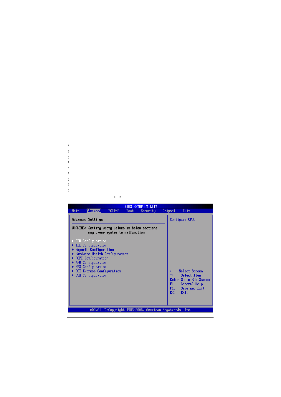 4 advanced menu | Acnodes OPC 8190 User Manual | Page 35 / 68