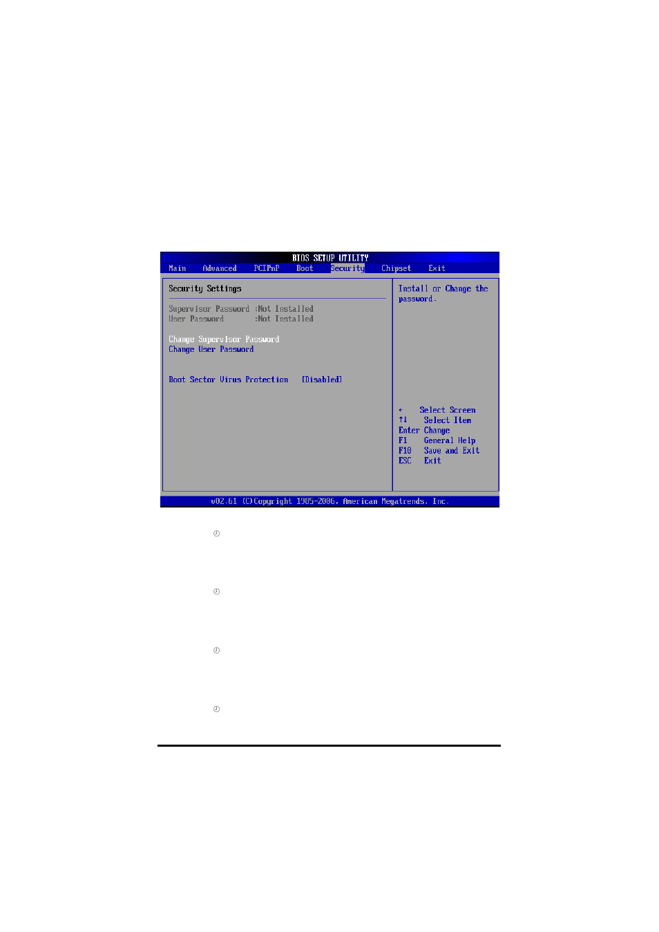 7 security menu | Acnodes OPC 8190 User Manual | Page 55 / 68