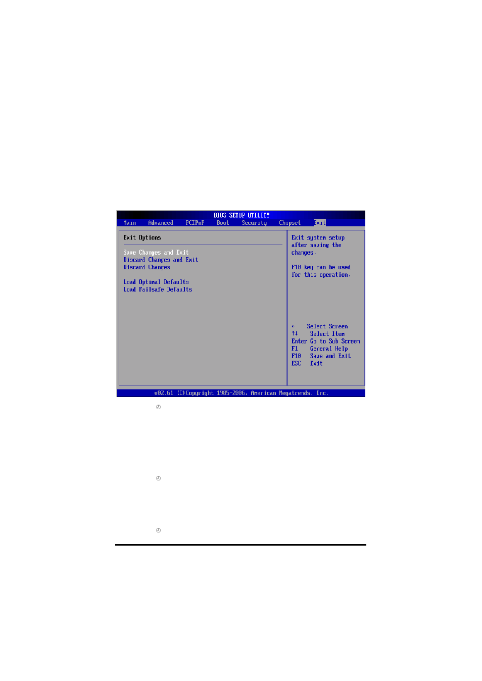 9 exit menu | Acnodes OPC 8190 User Manual | Page 62 / 68