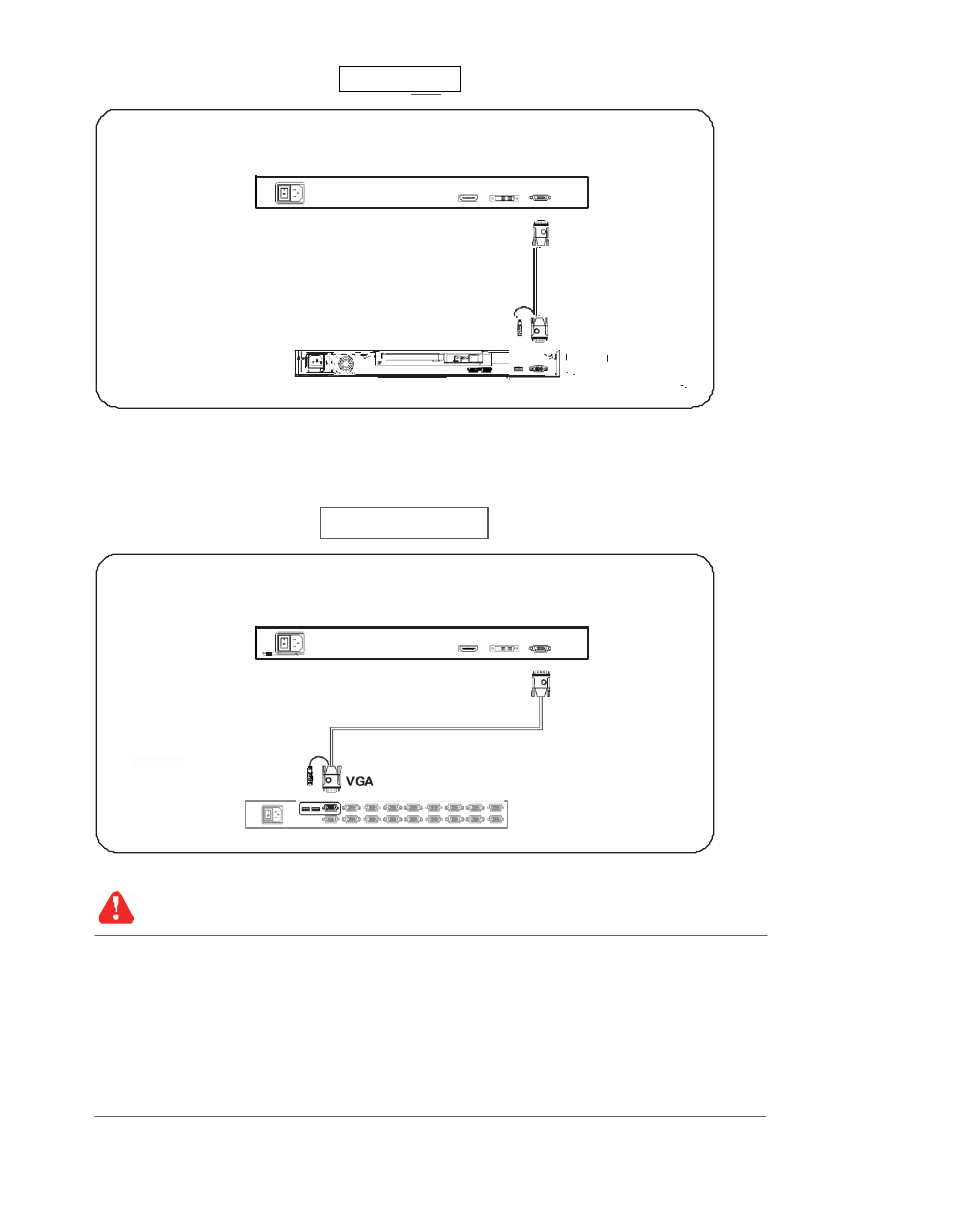 4 > connection to usb server via cb-6 cable, 4 > connection to external kvm via cb-6 cable | Acnodes KDW 8170 User Manual | Page 11 / 24