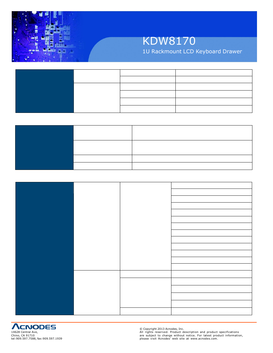 Kdw8170 | Acnodes KDW 8170 User Manual | Page 14 / 24