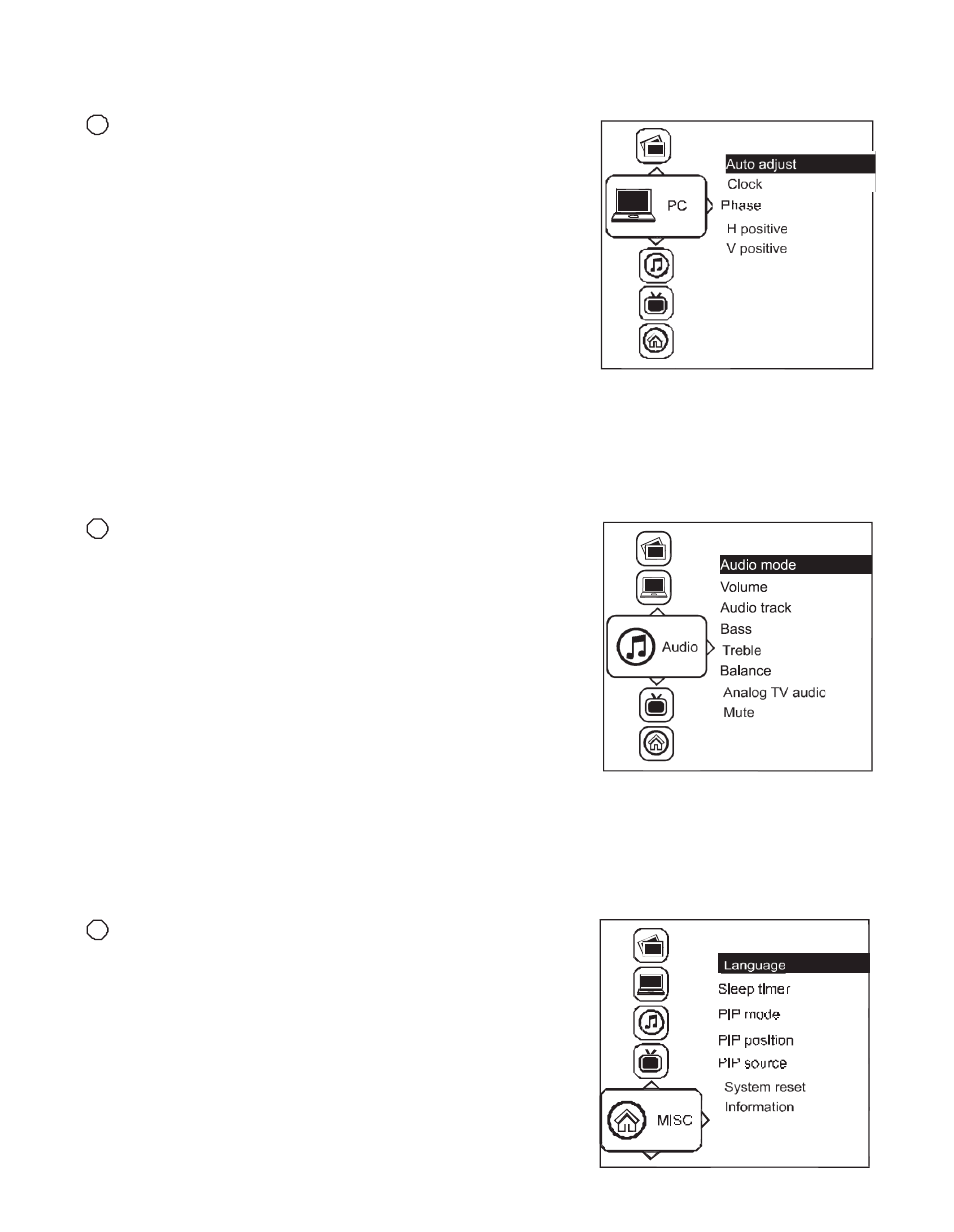 3 > on-screen display operation ( osd ) | Acnodes KDW 8170 User Manual | Page 19 / 24
