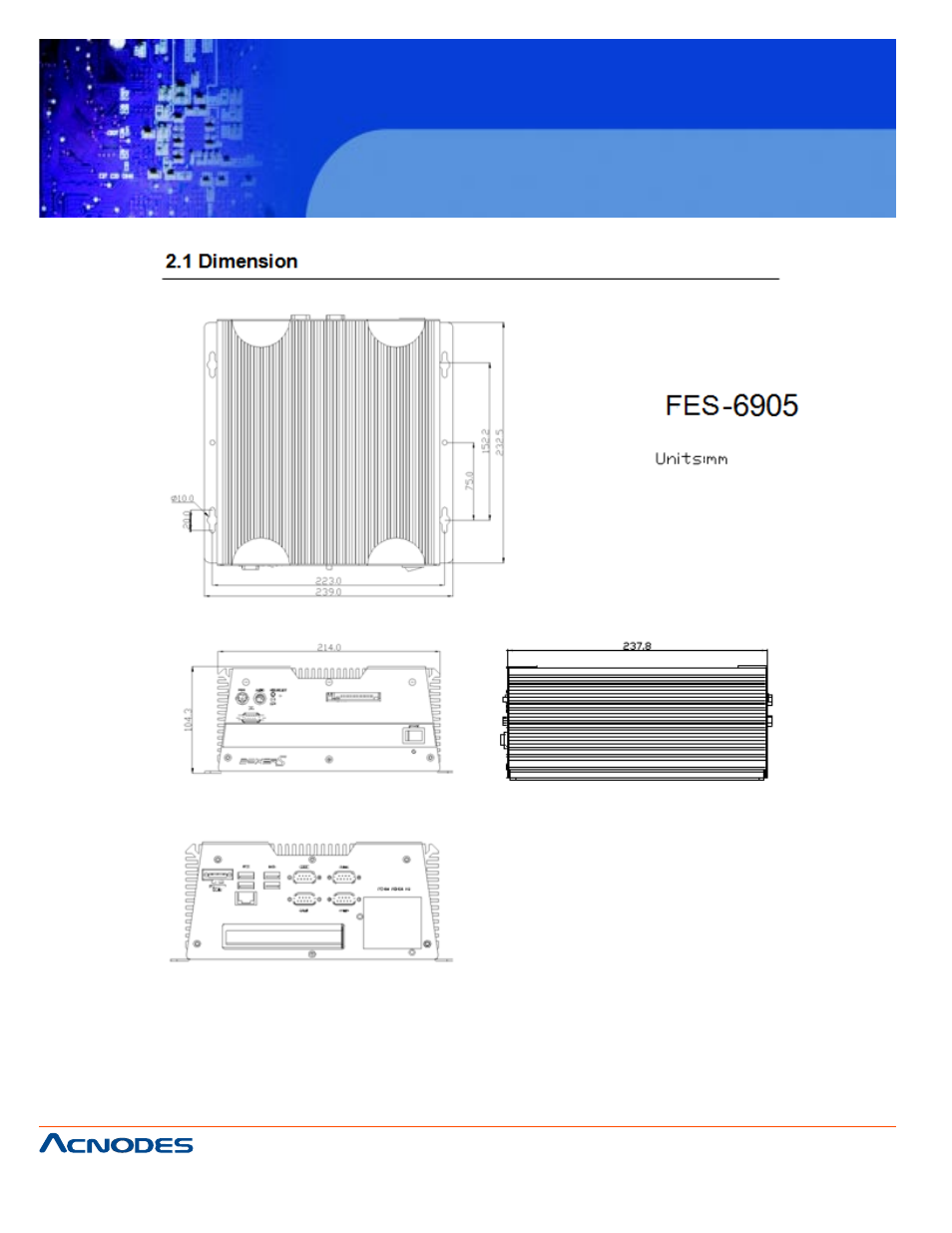 Fes6905 | Acnodes FES 6905 User Manual | Page 18 / 59