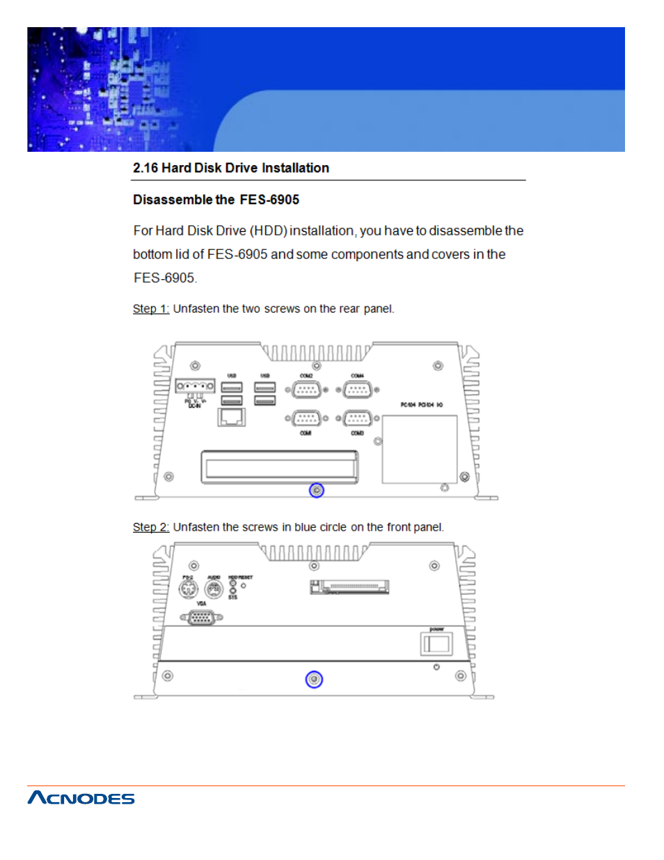 Fes6905 | Acnodes FES 6905 User Manual | Page 26 / 59