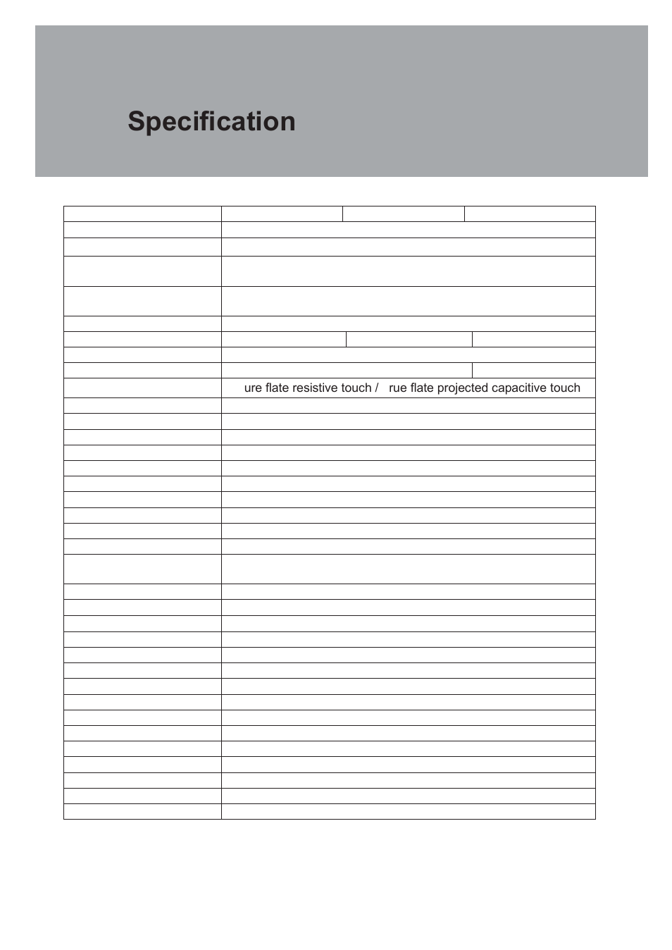 Speciﬁcation | Acnodes FPC 8759 User Manual | Page 21 / 52
