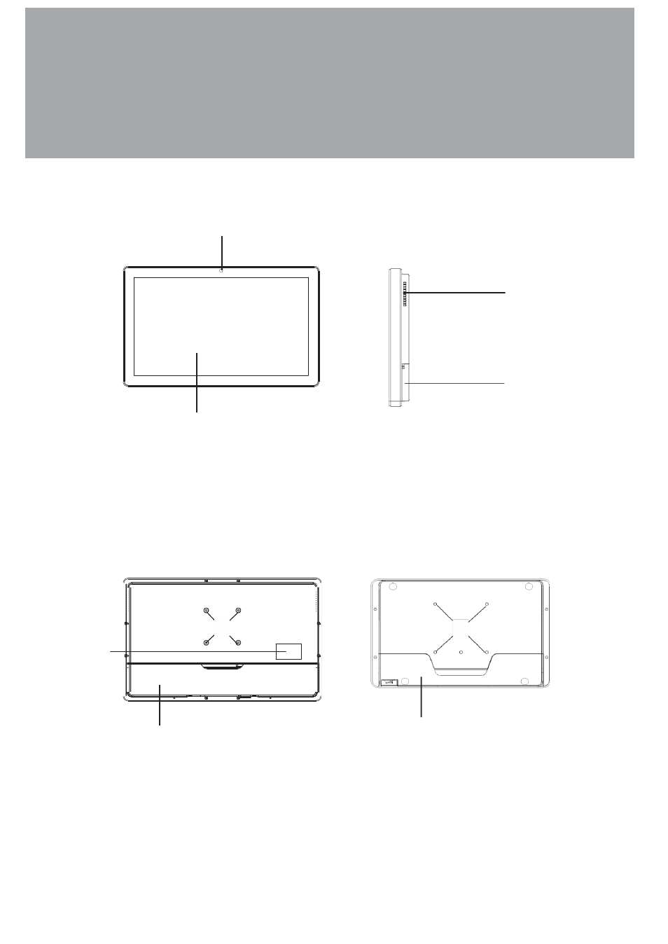 System view, Front & side view, Rear view | Acnodes FPC 8759 User Manual | Page 9 / 52