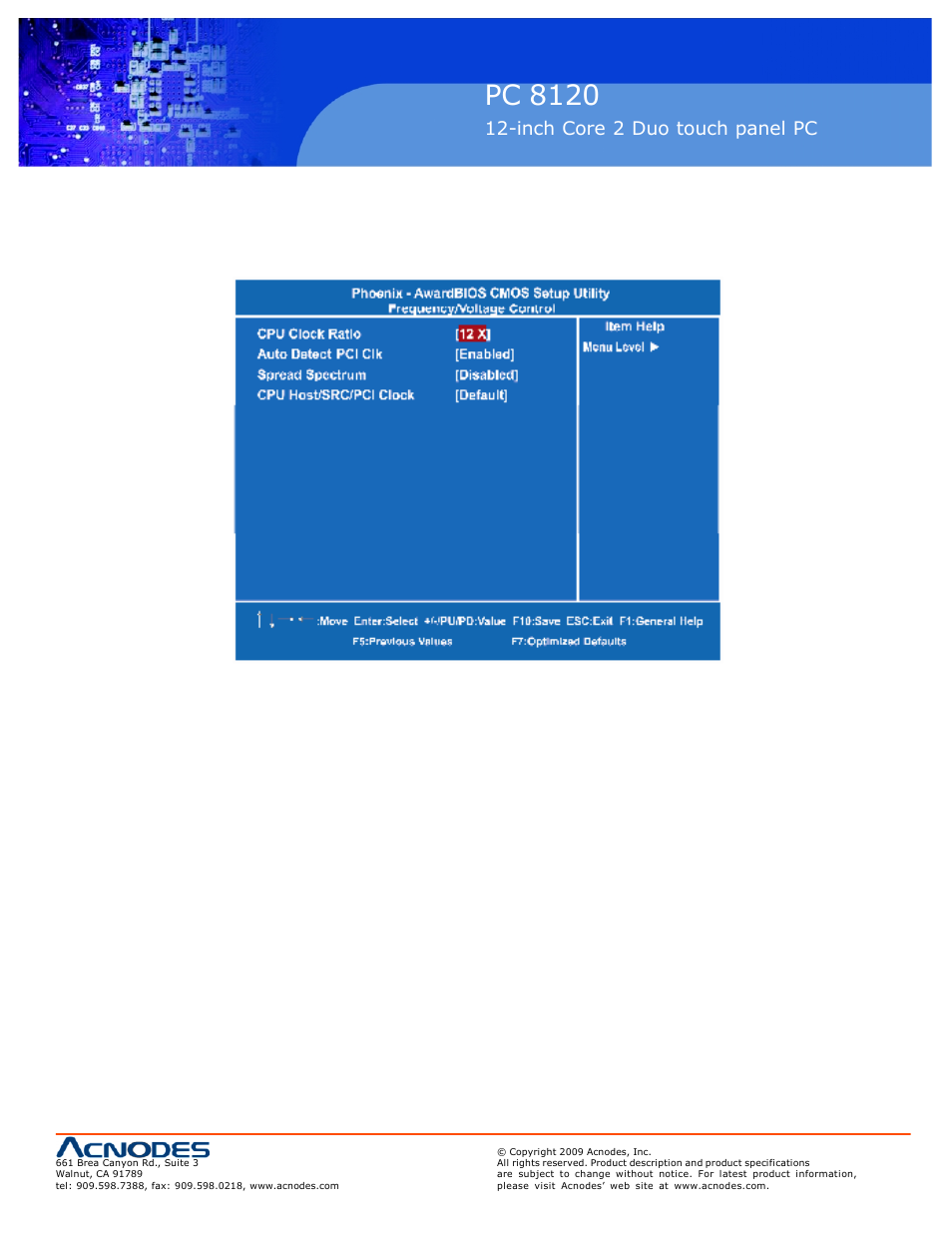 Pc 8120, Inch core 2 duo touch panel pc | Acnodes PC 8120 User Manual | Page 39 / 51