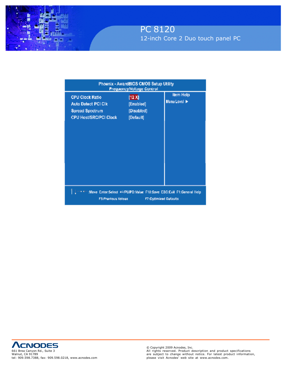 Pc 5150, Pc 8120, Inch touch panel pc | Inch core 2 duo touch panel pc | Acnodes PC 8120 User Manual | Page 40 / 51