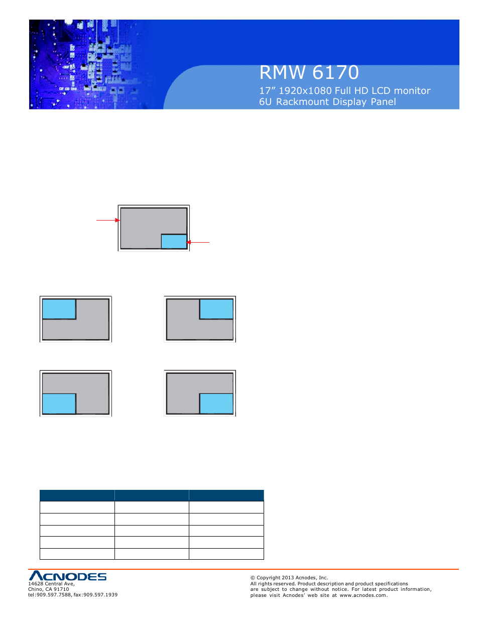 Rmw 6170 | Acnodes RMW 6170 User Manual | Page 13 / 20