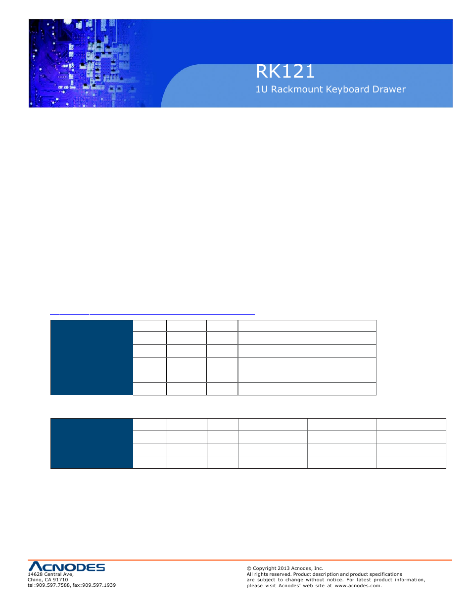Rk121 | Acnodes RK 121 User Manual | Page 3 / 11