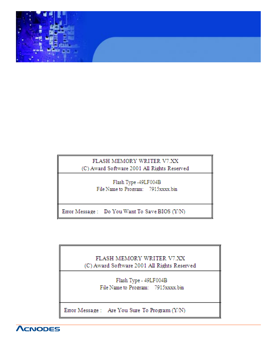 Fpc7915, 3. flash bios update | Acnodes FPC 7915 User Manual | Page 53 / 105