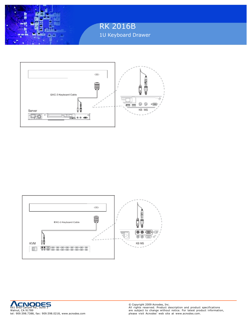 Pc 5150, Rk 2016b, Inch touch panel pc | 1u keyboard drawer | Acnodes RK 2016B User Manual | Page 8 / 10
