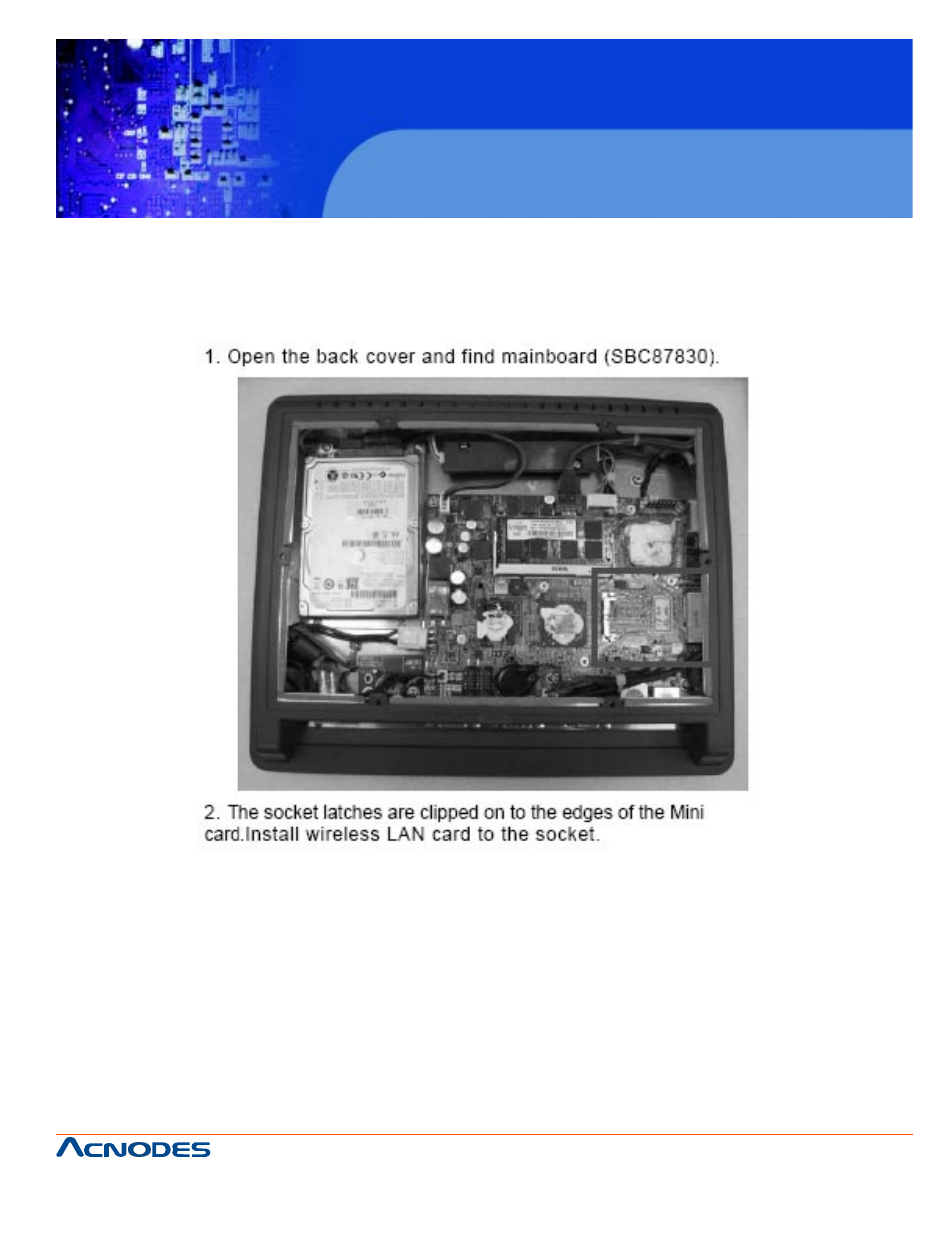 Fpc 5104, 7 wireless lan card installation, Touch panel pc | Acnodes FPC 5104 User Manual | Page 31 / 71