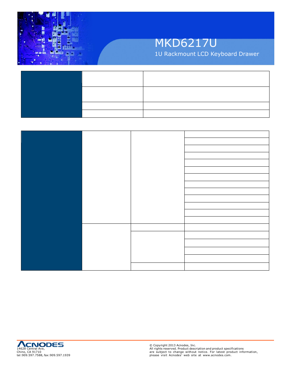 Mkd6217u | Acnodes MKD 6217U User Manual | Page 11 / 19