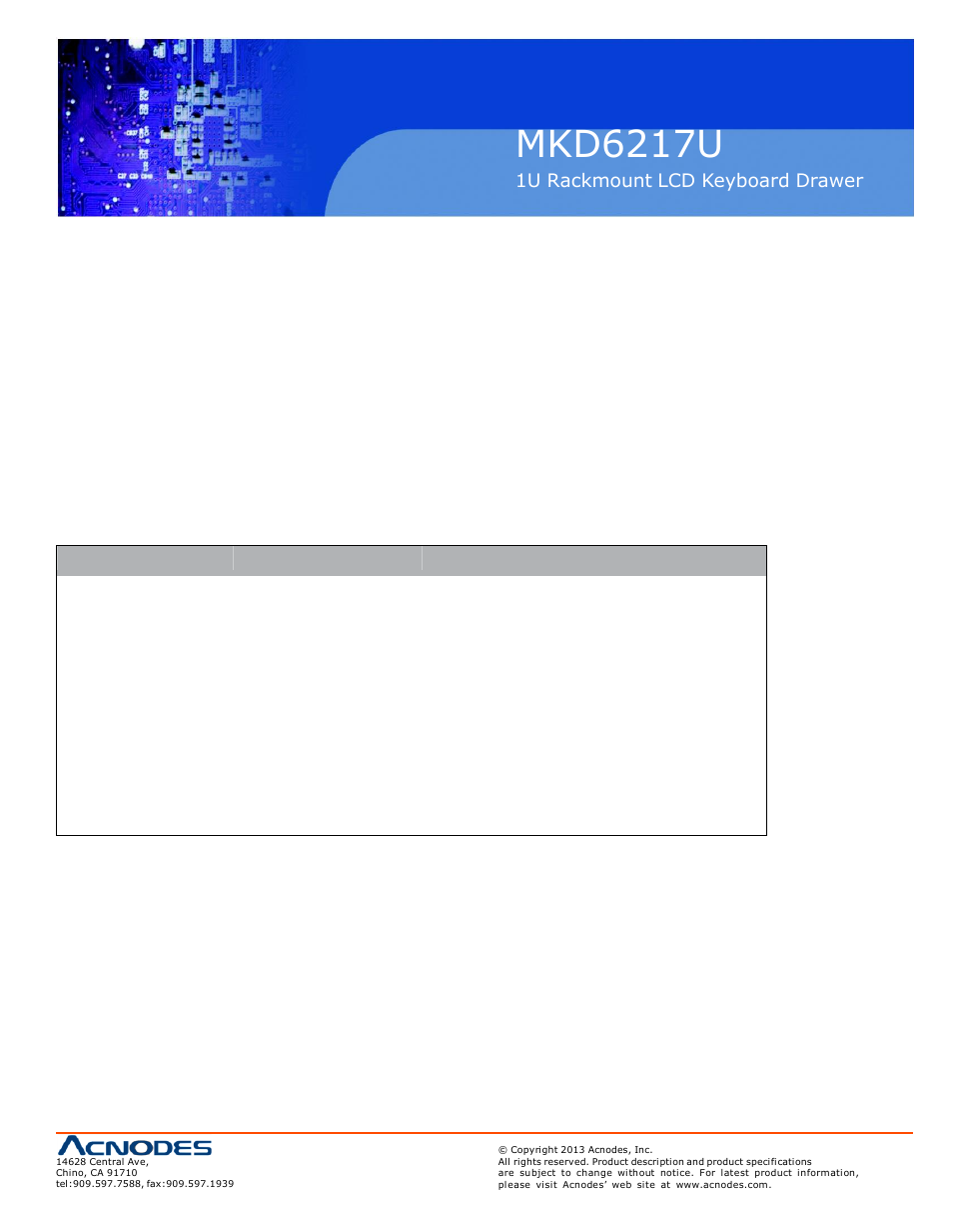 Mkd6217u, Part 3> <3.1 > options, Audio | 2 > options : dc power | Acnodes MKD 6217U User Manual | Page 19 / 19