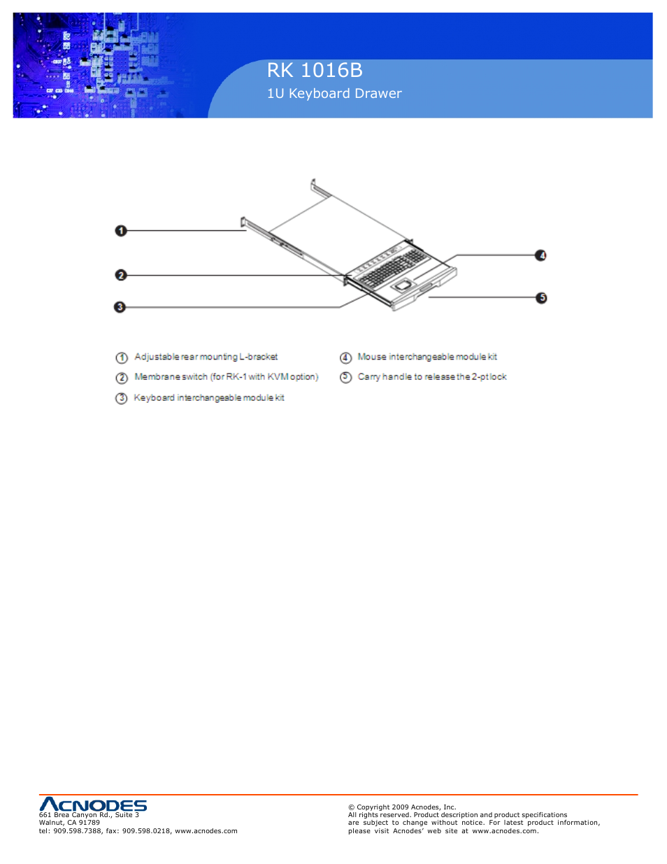 Rmc 7152, Rk 1016b | Acnodes RK 1016B User Manual | Page 5 / 10