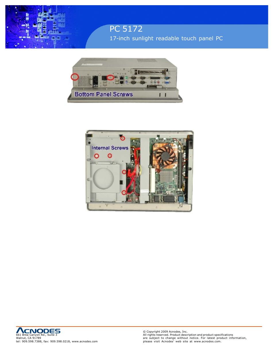 Rmc 7152, Pc 5172 | Acnodes PC 5172 User Manual | Page 101 / 104