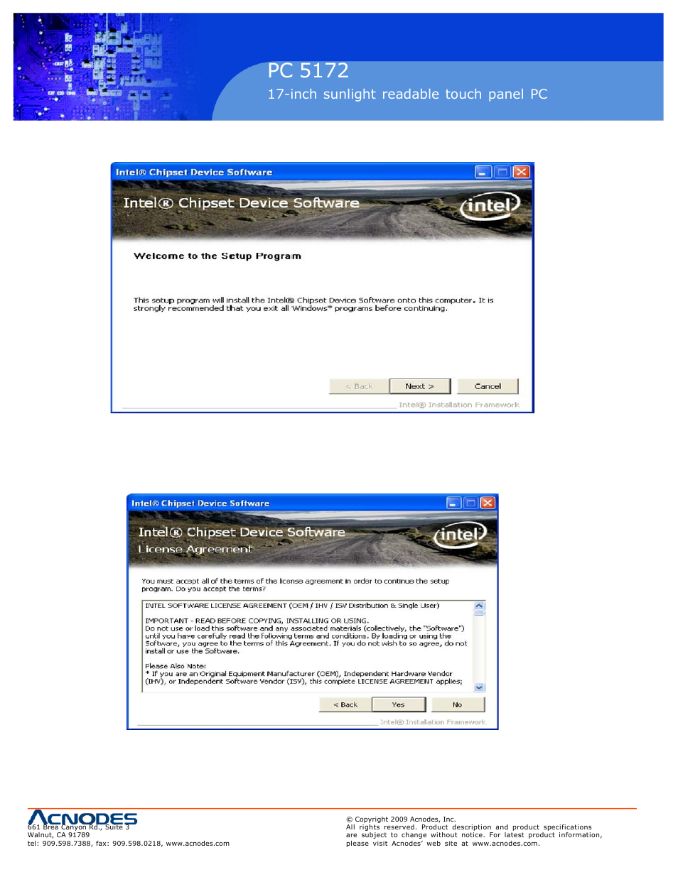 Pc 5150, Pc 5172, Inch touch panel pc | Inch sunlight readable touch panel pc | Acnodes PC 5172 User Manual | Page 84 / 104