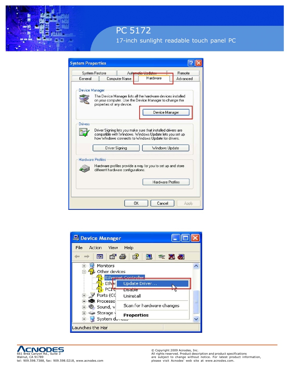 Rmc 7152, Pc 5172 | Acnodes PC 5172 User Manual | Page 91 / 104