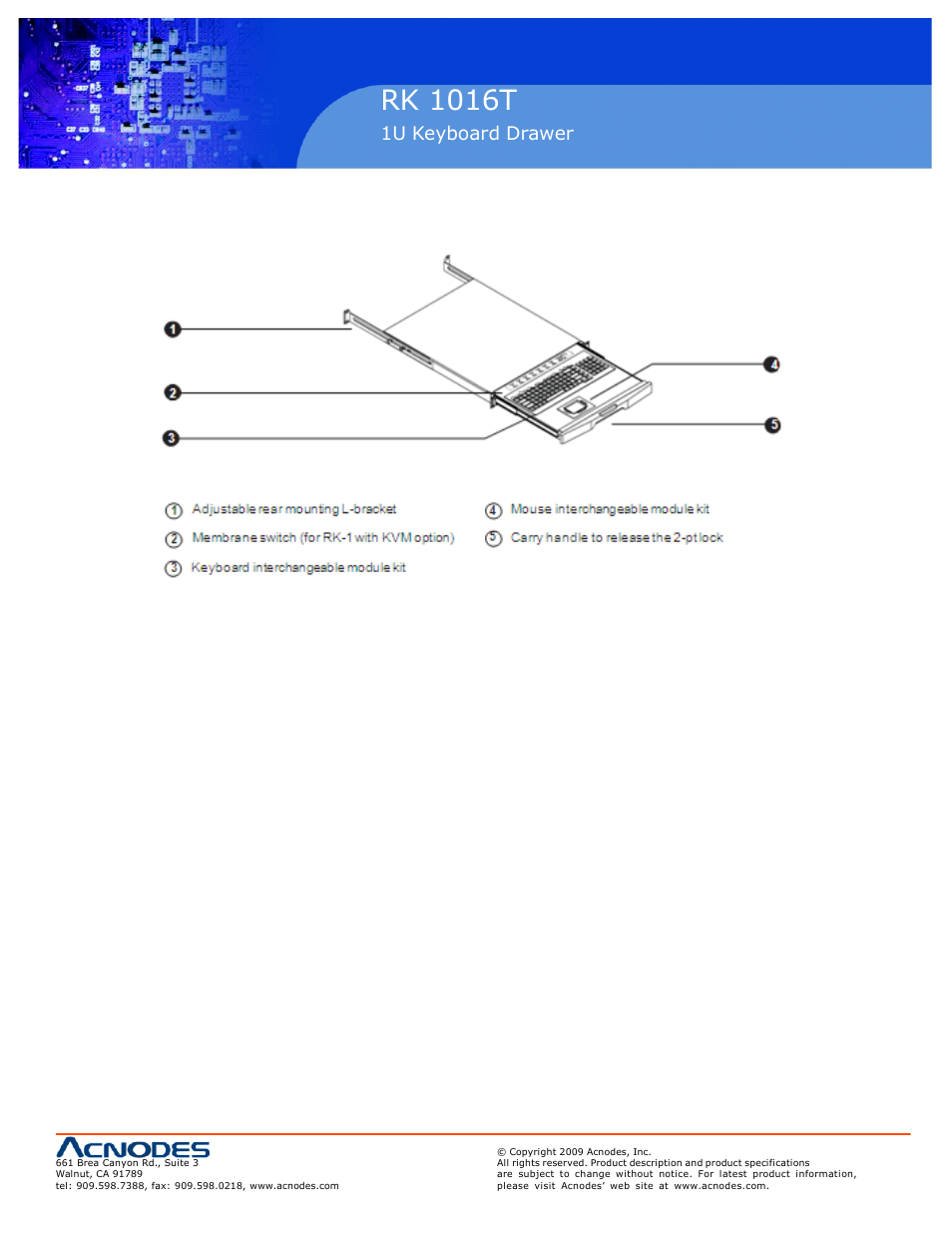 Rmc 7152, Rk 1016t | Acnodes RK 1016T User Manual | Page 5 / 10