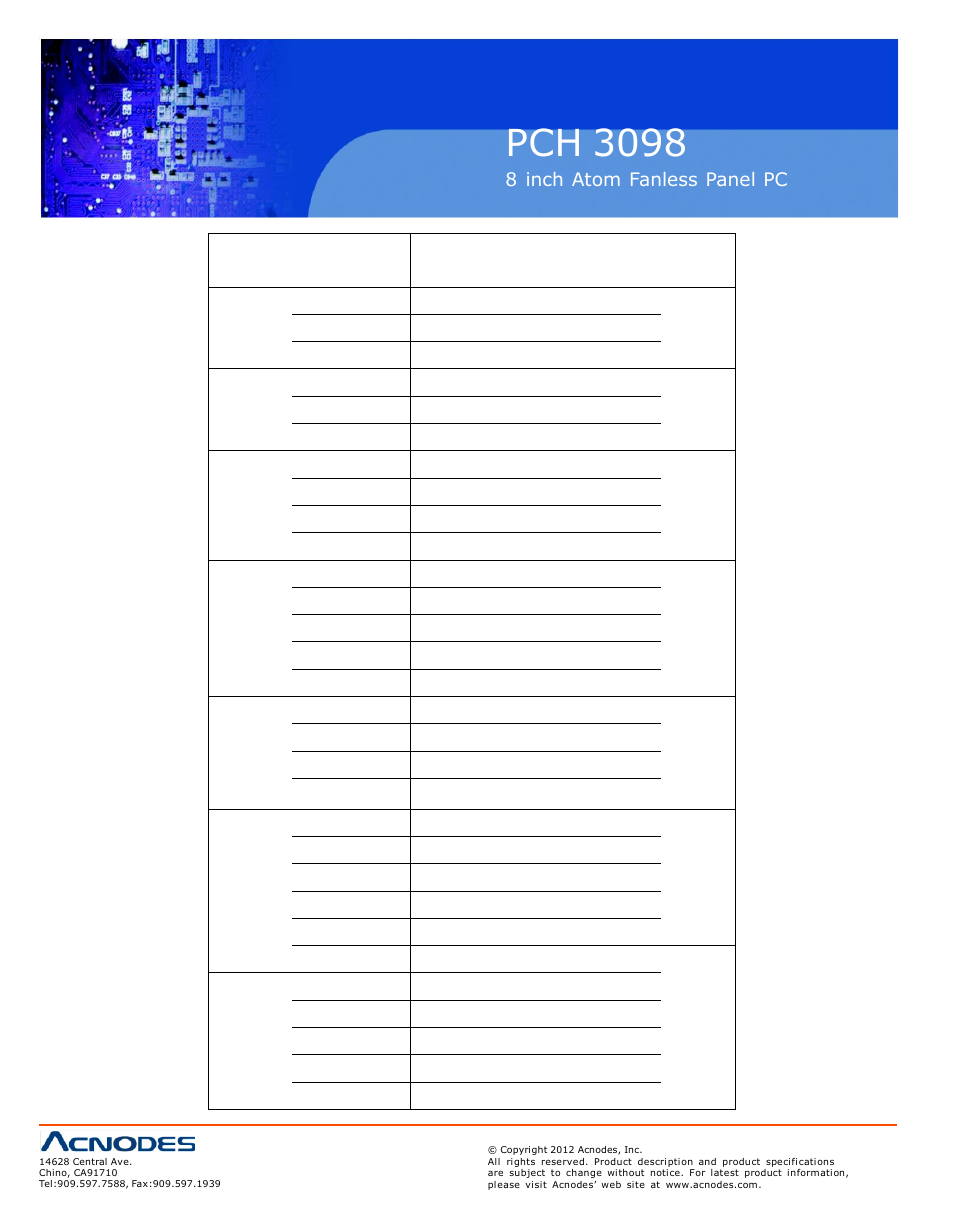Pch 3098 | Acnodes PCH 3298 User Manual | Page 20 / 82