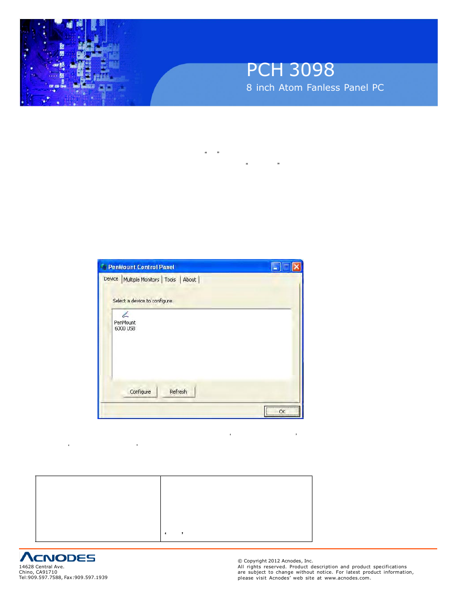 Pch 3098, 2 software functions | Acnodes PCH 3298 User Manual | Page 70 / 82