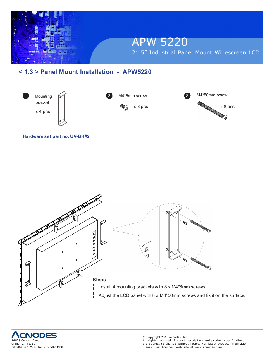 Apw 5220 | Acnodes APW 5220 User Manual | Page 8 / 24