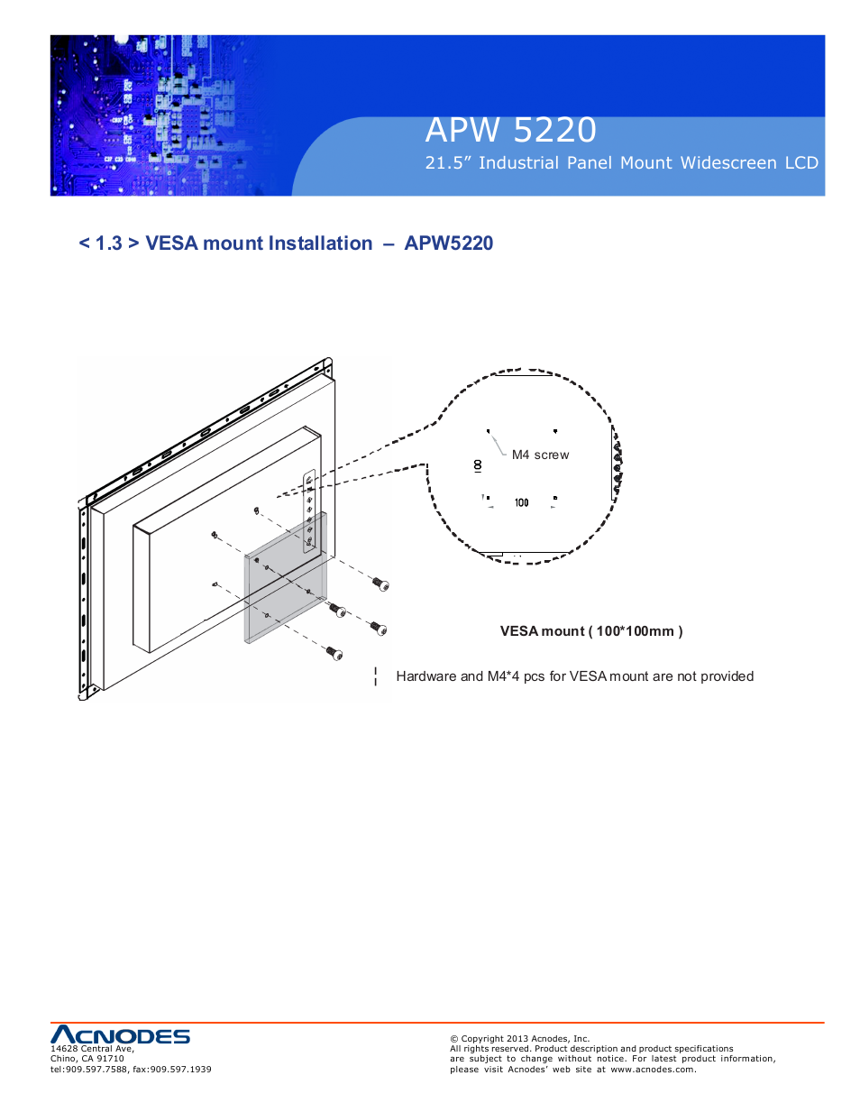 Apw 5220 | Acnodes APW 5220 User Manual | Page 9 / 24