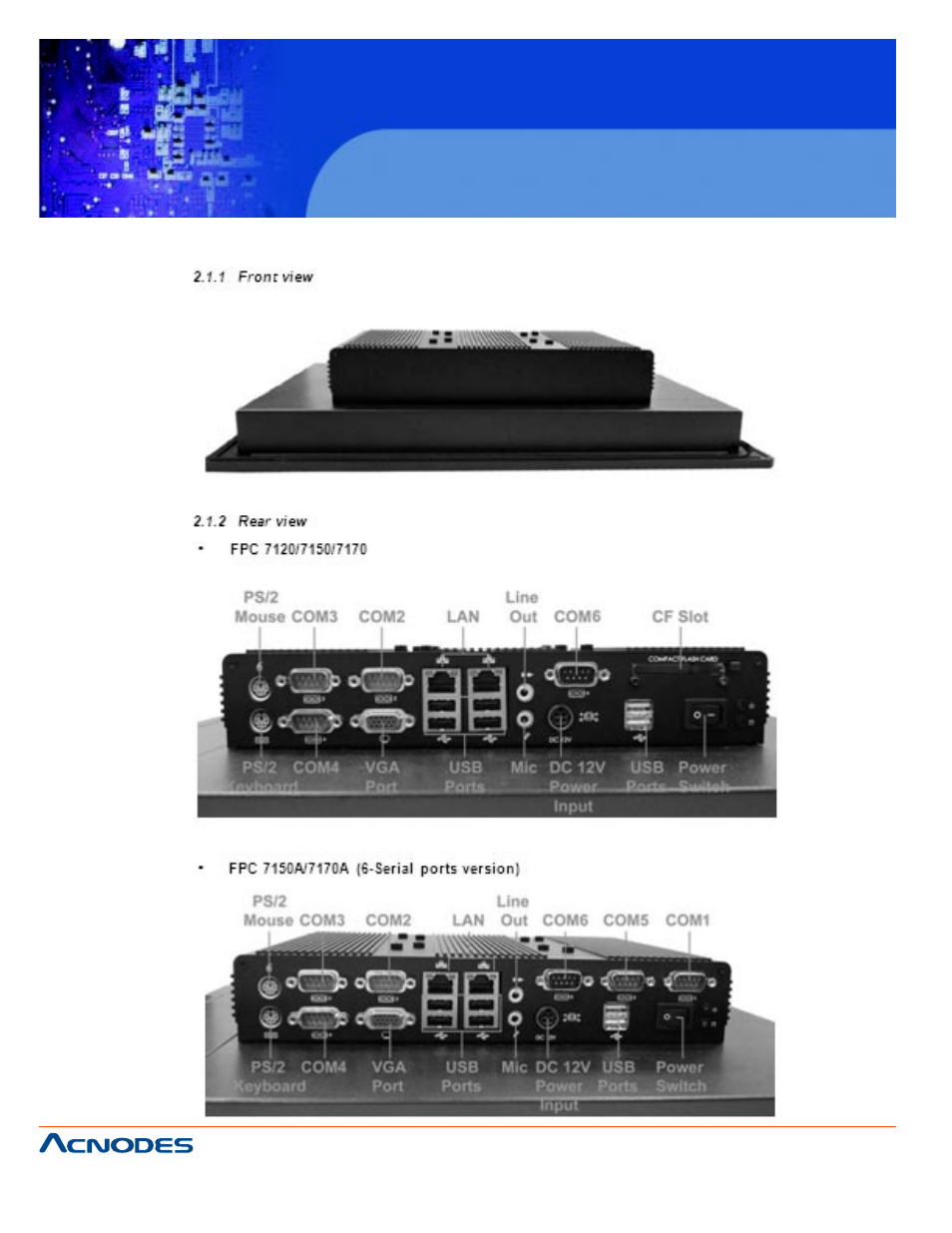 Fpc 7120, Chapter 2 using the system | Acnodes FPC 7120 User Manual | Page 14 / 79