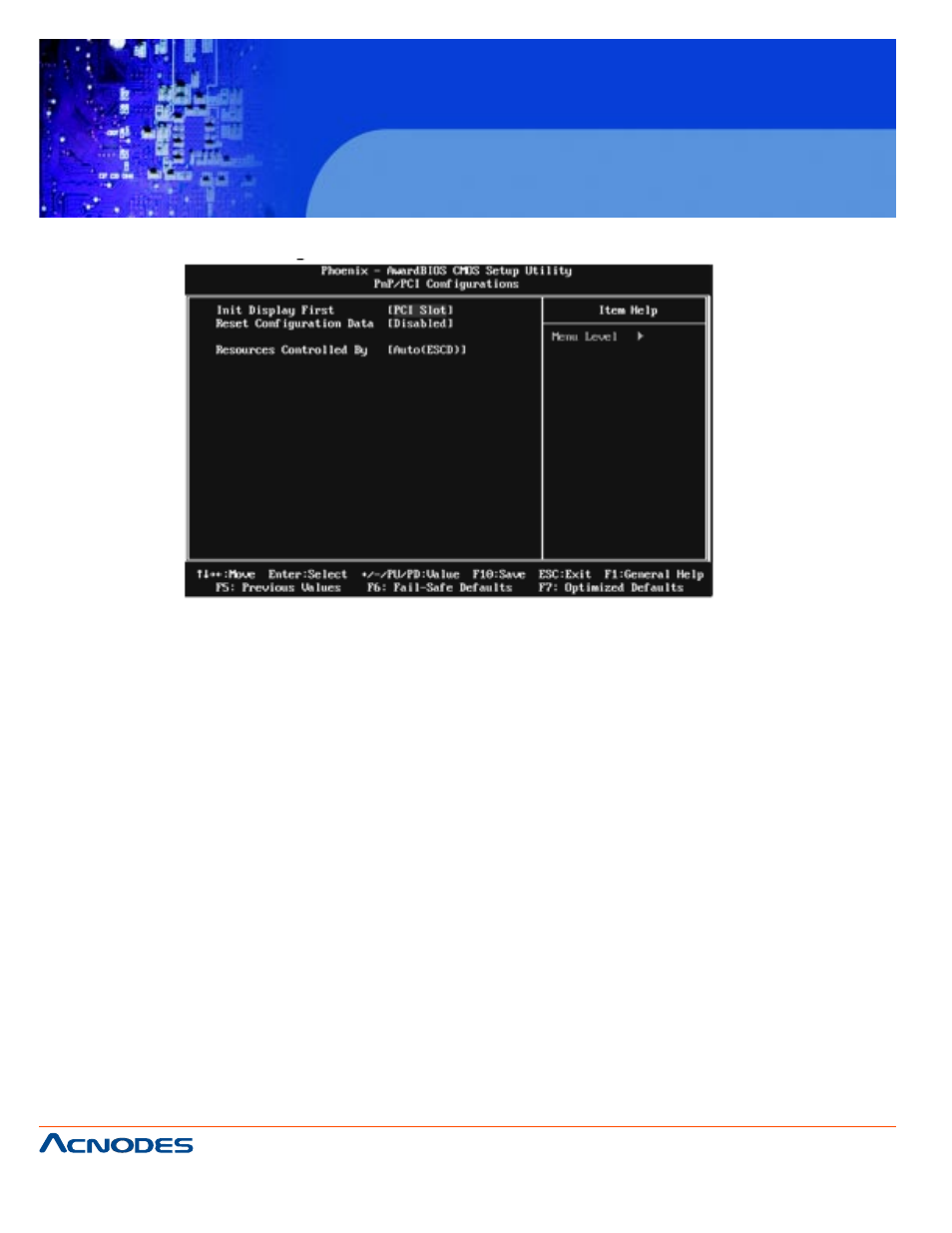 Fpc 7120, 8 pnp/pci configuration | Acnodes FPC 7120 User Manual | Page 48 / 79