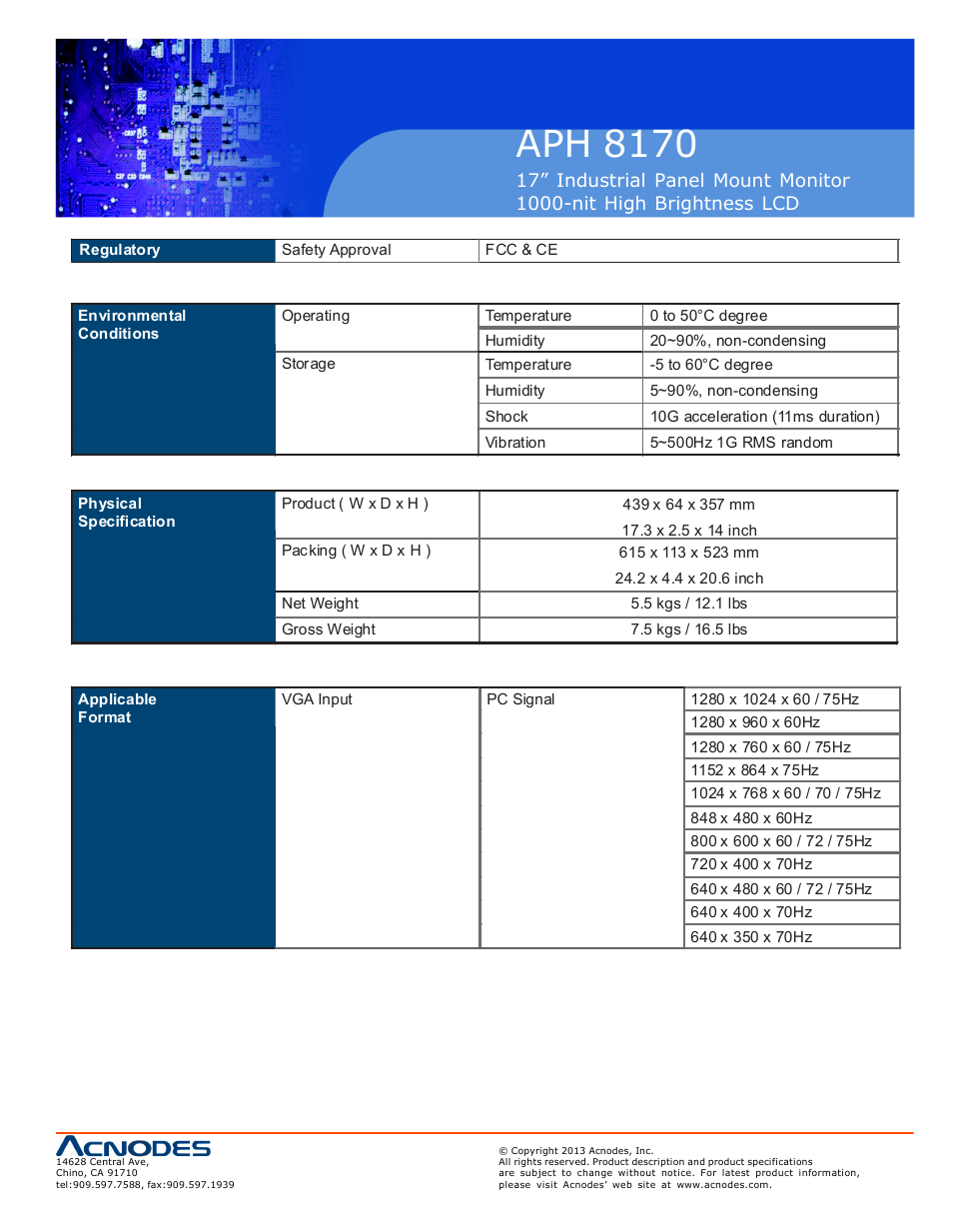 Aph 817 0 | Acnodes APH 8170 User Manual | Page 11 / 24