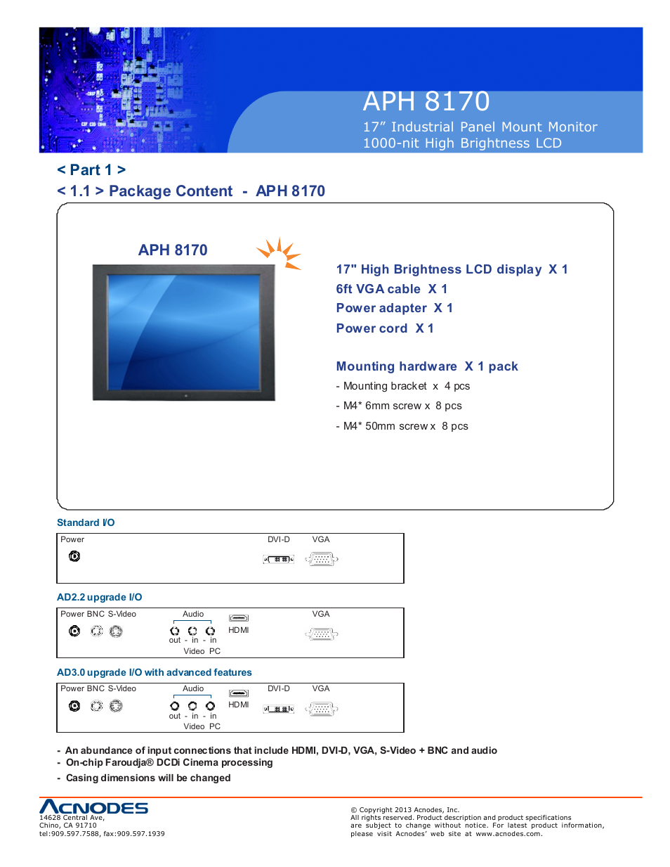 Aph 817 0 | Acnodes APH 8170 User Manual | Page 5 / 24