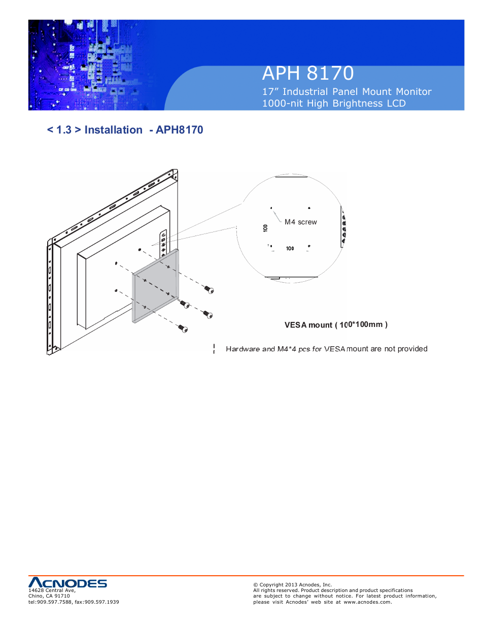 Aph 817 0 | Acnodes APH 8170 User Manual | Page 9 / 24