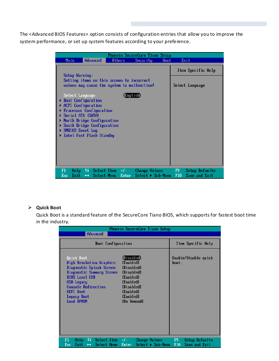 3 advanced bios features | Acnodes FES 7035 User Manual | Page 39 / 55