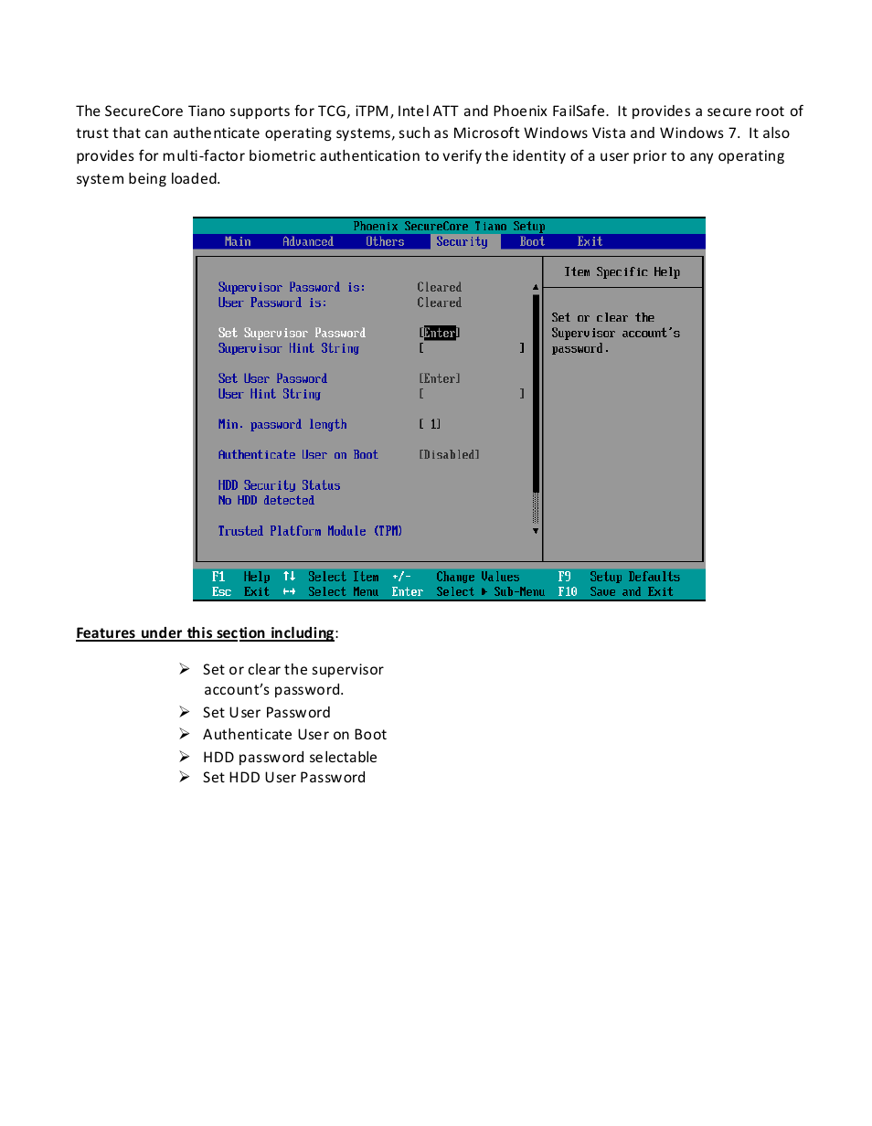 5 security features | Acnodes FES 7035 User Manual | Page 47 / 55
